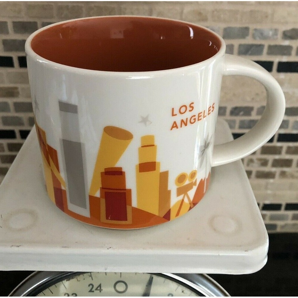 Starbucks Los Angeles You Are Here Coffee Mug 14 oz 2013 YAH EUC!! Hollywood